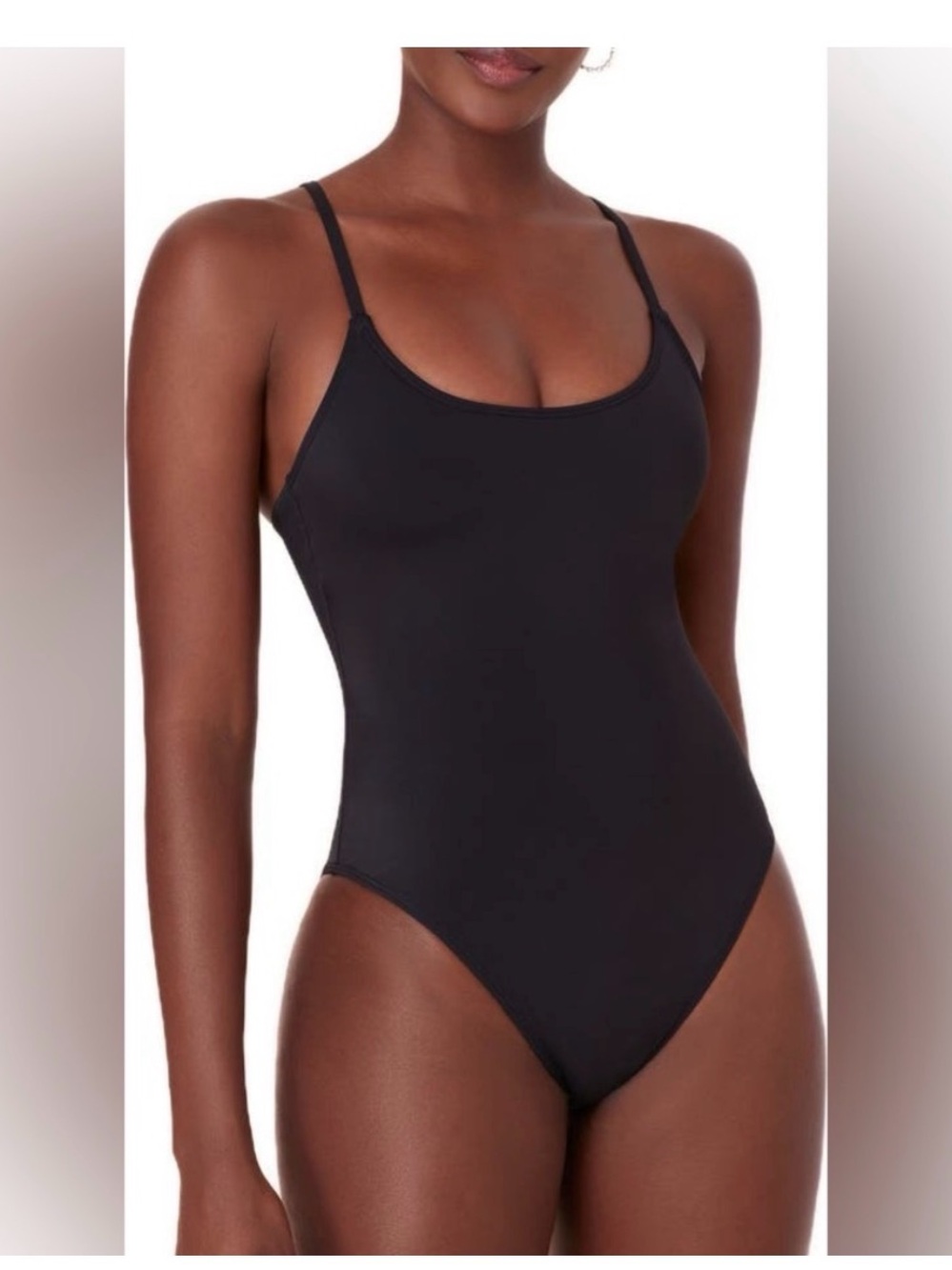 Andie Swim Amalfi One Piece Black Swimsuit Size Large Vacation Summer Beach